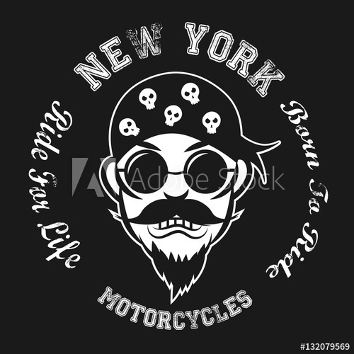 500x500 Motorcycle Club Logo Vector Illustration