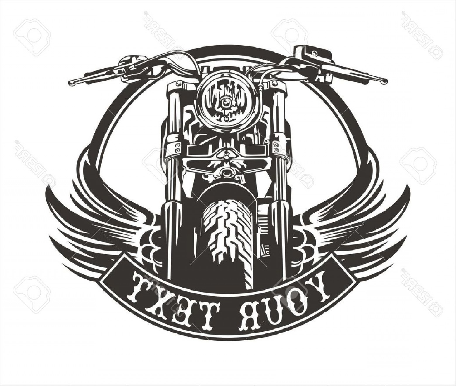 1560x1322 Photostock Vector Vector Design Vintage Motorcycle With Wings