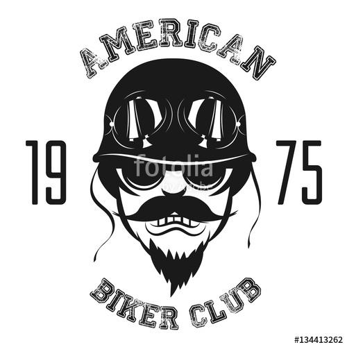 500x500 Logo For Motorcycle Club Vector Illustration Stock Image