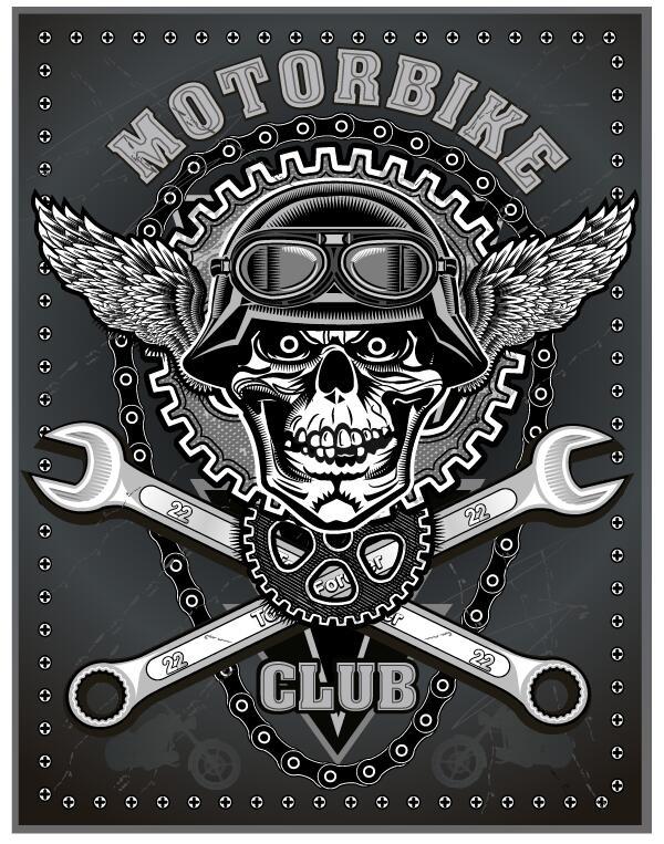Motorcycle Club Sign Design Vector Free Download 600x763 Motorcycle Club Sign Design Vector Free Download