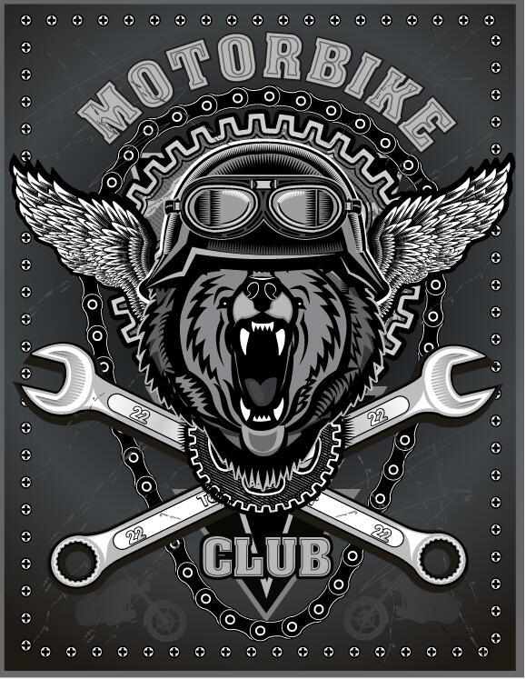 Motorcycle Club Sign Design Vector Free Download 579x747 Motorcycle Club Sign Design Vector Free Download