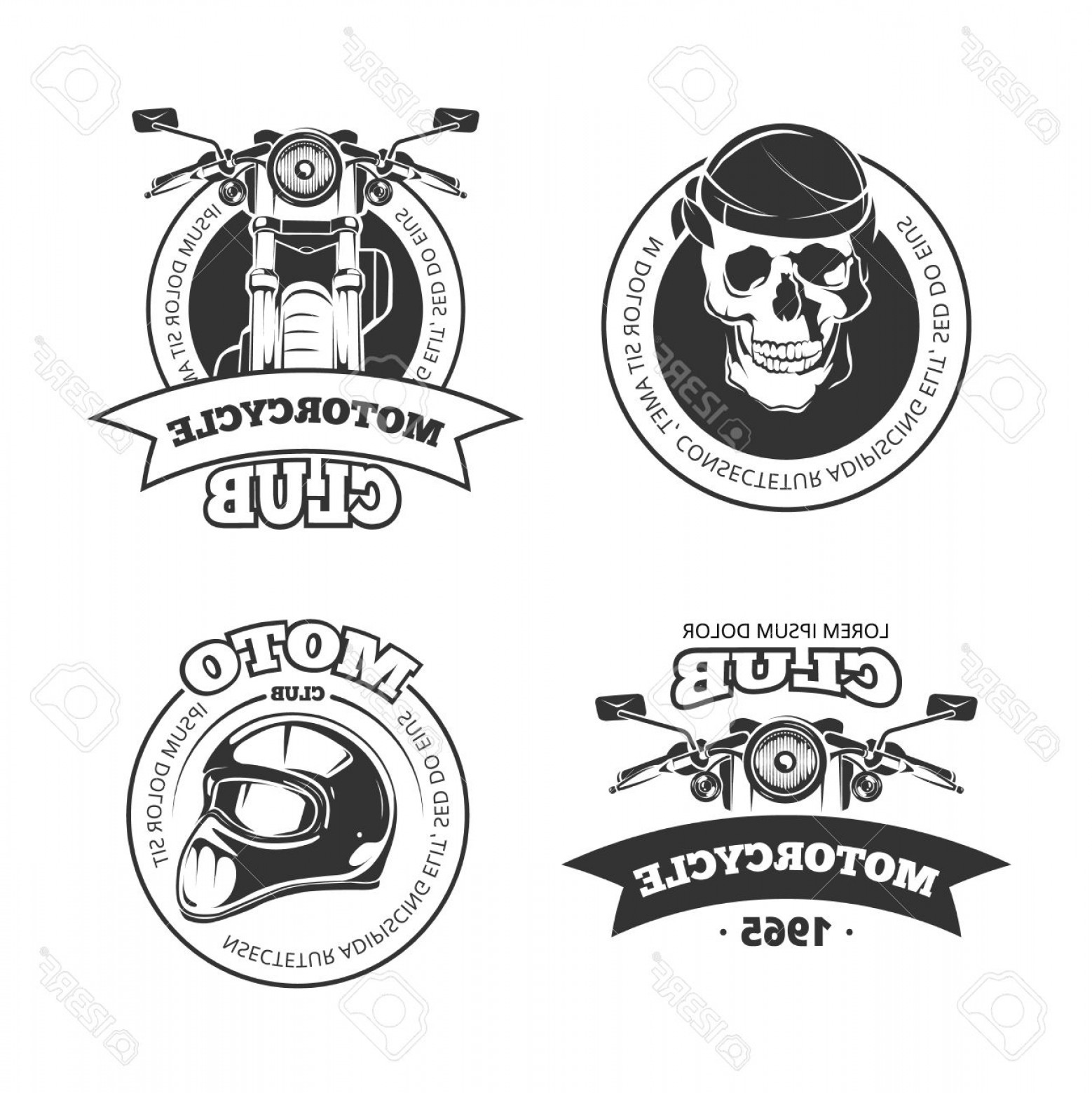Photostock Vector Vintage Vector Motorcycle Or Motorbike Club Logo 1558x1560 Photostock Vector Vintage Vector Motorcycle Or Motorbike Club Logo