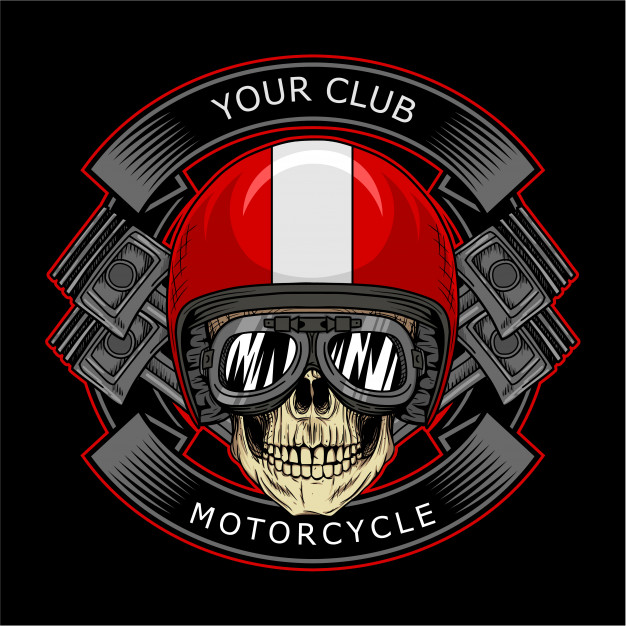 Skull Poster Motorcycle Club Vector Premium Download 626x626 Skull Poster Motorcycle Club Vector Premium Download