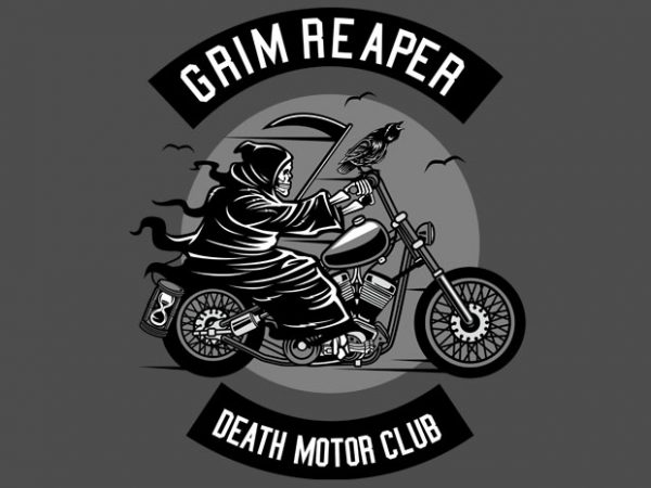 Death Motorcycle Club T Shirt Vector Illustration 600x450 Death Motorcycle Club T Shirt Vector Illustration