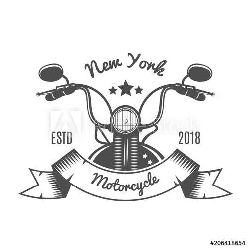 500x500 Vintage Emblem For Motorcycle Club Biker Club Vector Illustration