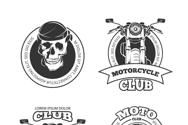 Vintage Vector Motorcycle Or Motorbike Club Emblems 800x533 Vintage Vector Motorcycle Or Motorbike Club Emblems