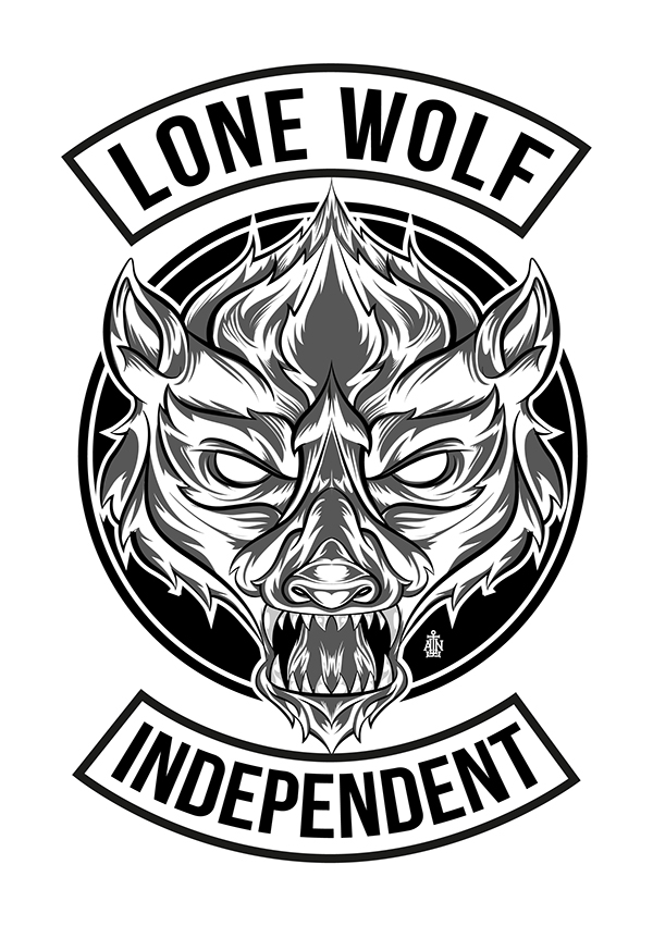 Lone Wolf Vector Illustration On Behance 600x851 Lone Wolf Vector Illustration On Behance