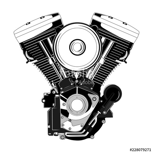 Motorcycle Engine Vector at Vectorified.com | Collection of Motorcycle ...