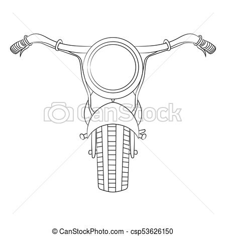 Image Of A Road Motorcycle Is A Front View Vector Clipart 450x470 Image Of A Road Motorcycle Is A Front View Vector Clipart