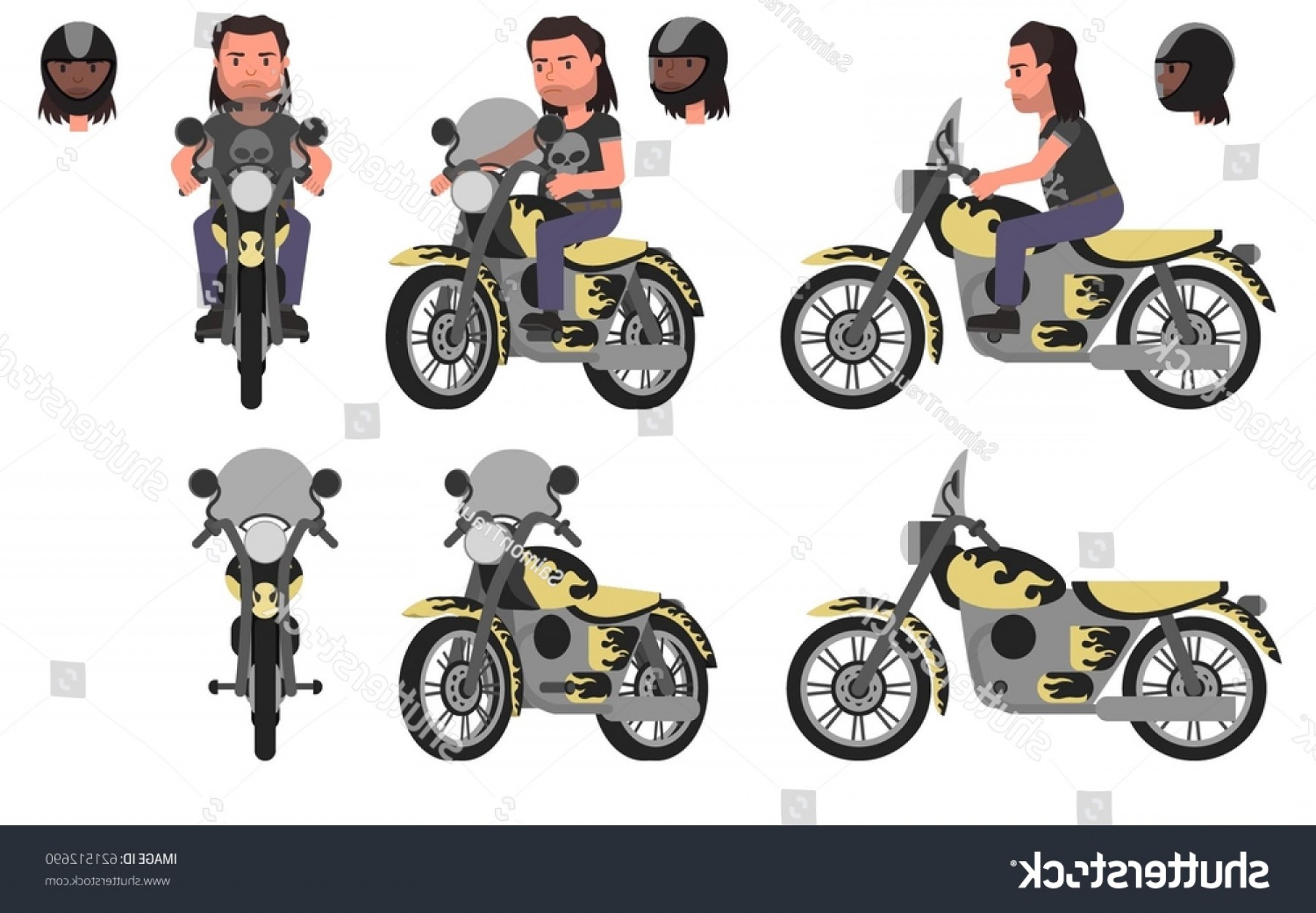 Biker Motorcyclist His Motorcycle Front View Soidergi 1800x1249 Biker Motorcyclist His Motorcycle Front View Soidergi
