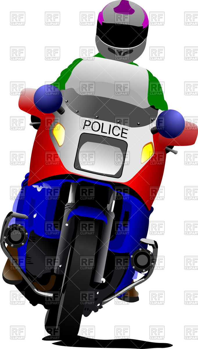 Policeman On Motorcycle, Front View Vector Image Of Transportation 682x1200 Policeman On Motorcycle, Front View Vector Image Of Transportation