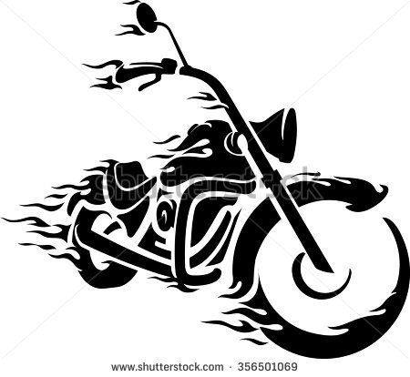 Flaming Bike Chopper Ride Front View 450x414 Flaming Bike Chopper Ride Front View