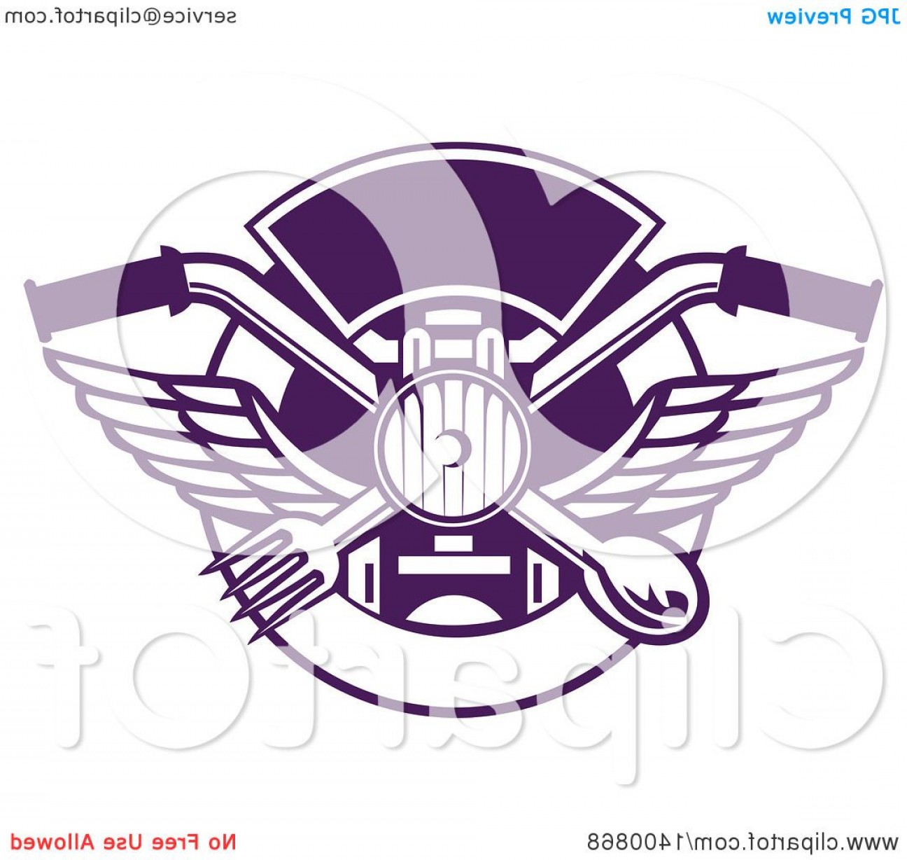 1296x1228 Trendy Retro Crossed Spoon And Fork Over Motorcycle Handlebars