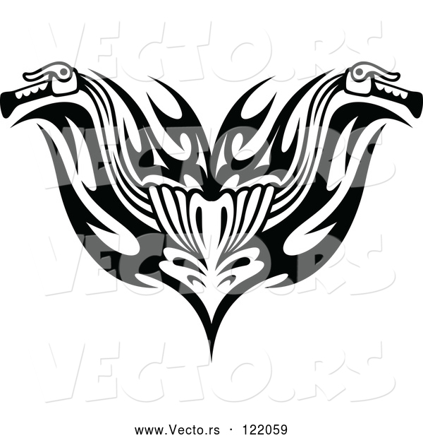 600x620 Vector Of Black And White Tribal Motorcycle Biker Handlebars