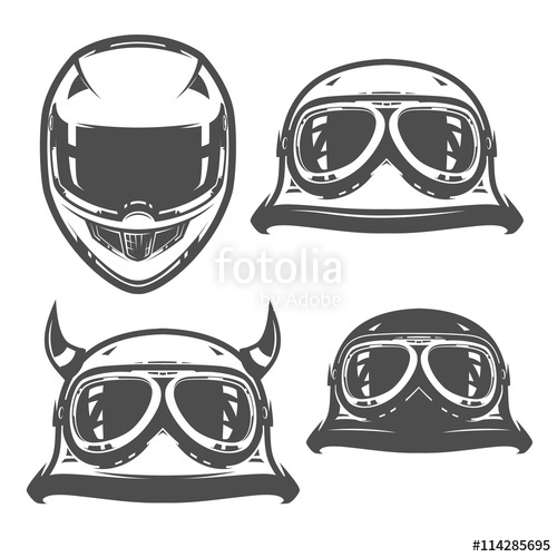 Set Of Motorcycle Helmet Vintage Stock Image And Royalty Free 500x500 Set Of Motorcycle Helmet Vintage Stock Image And Royalty Free
