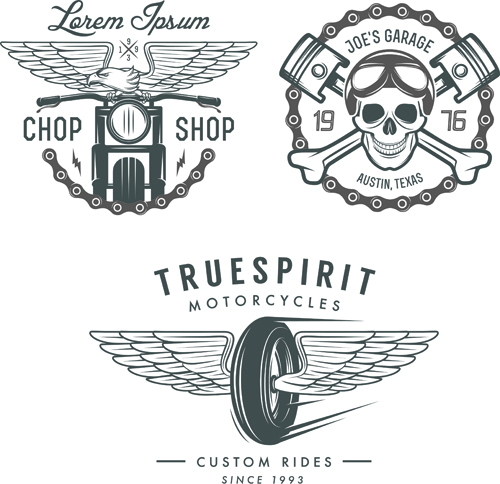 500x484 Motorcycle Logos Creative Retro Vectors Free Download