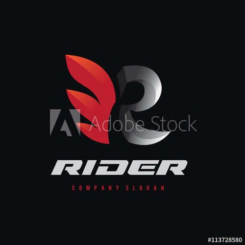 500x500 R Letter Logo,rider Logo,motorcycle Logo,vector Logo Template