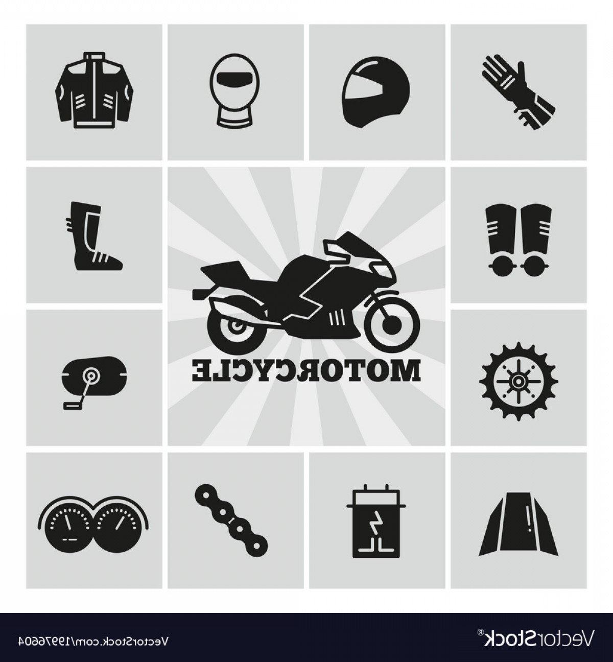 1200x1296 Moto Parts Motorcycle Accessories Silhouette Icons Vector Soidergi