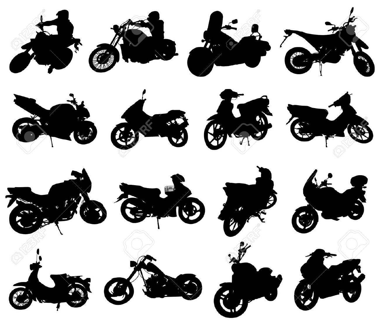 Download Motorcycle Rider Silhouette Vector at Vectorified.com | Collection of Motorcycle Rider ...