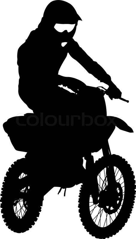 Black Silhouettes Motocross Rider On A Stock Vector Colourbox 454x800 Black Silhouettes Motocross Rider On A Stock Vector Colourbox