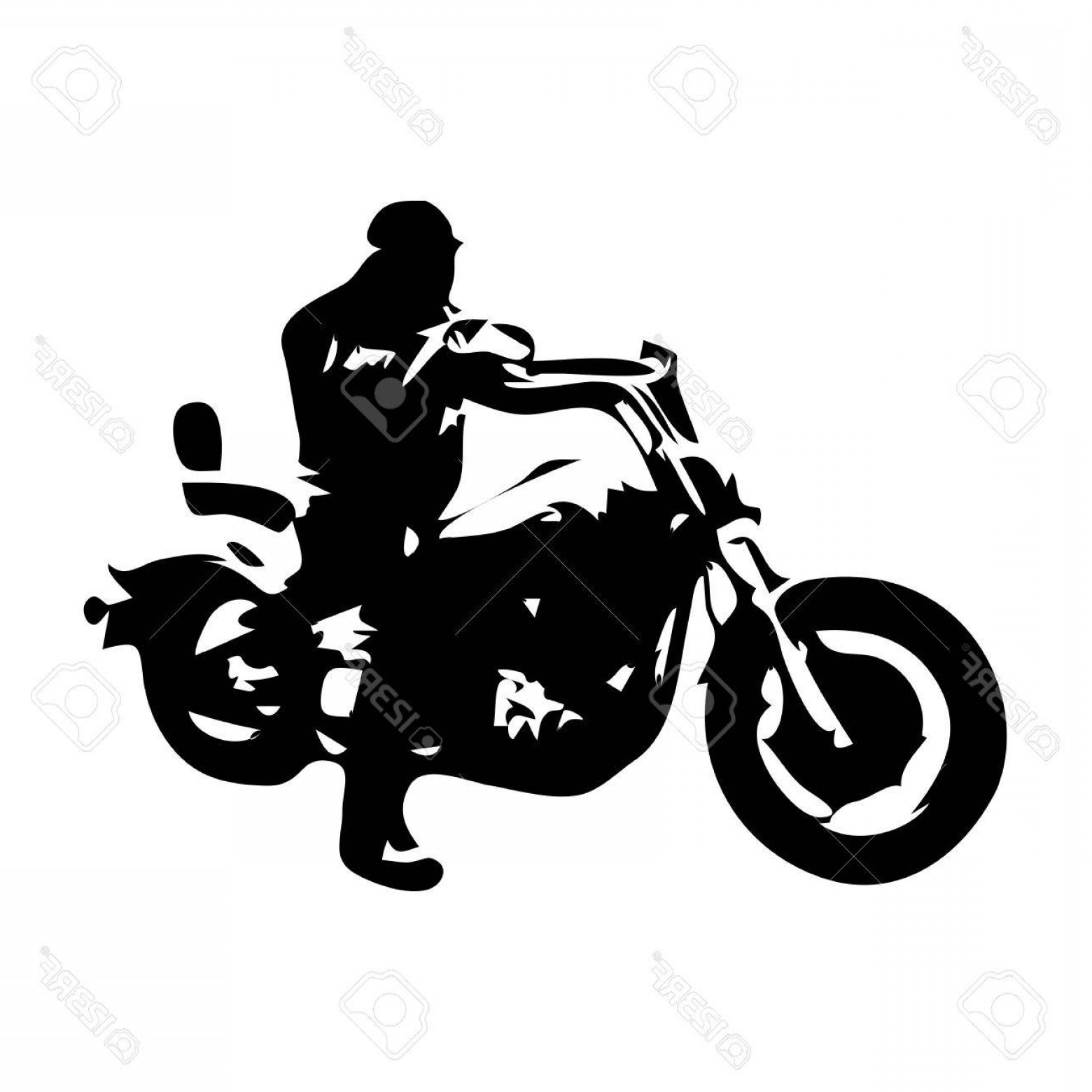 Motorcycle Rider Silhouette Vector At Collection Of