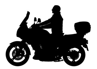 Motorcycle Rider Silhouette Vector at Vectorified.com | Collection of ...