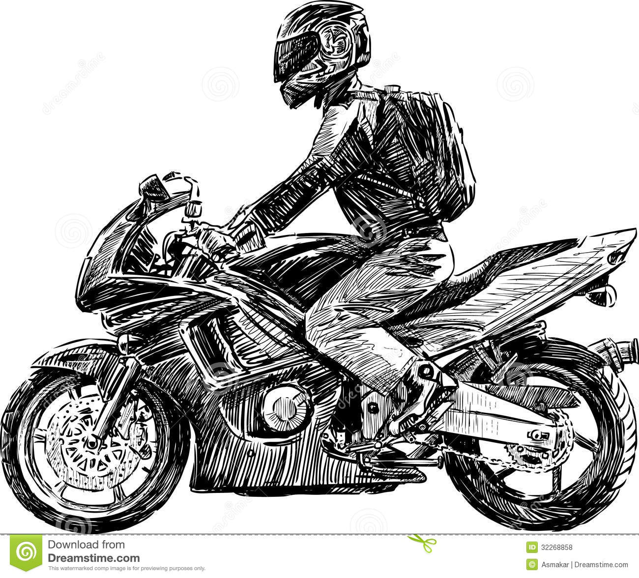 Albums 104+ Pictures How To Draw A Motorcycle With A Rider Stunning