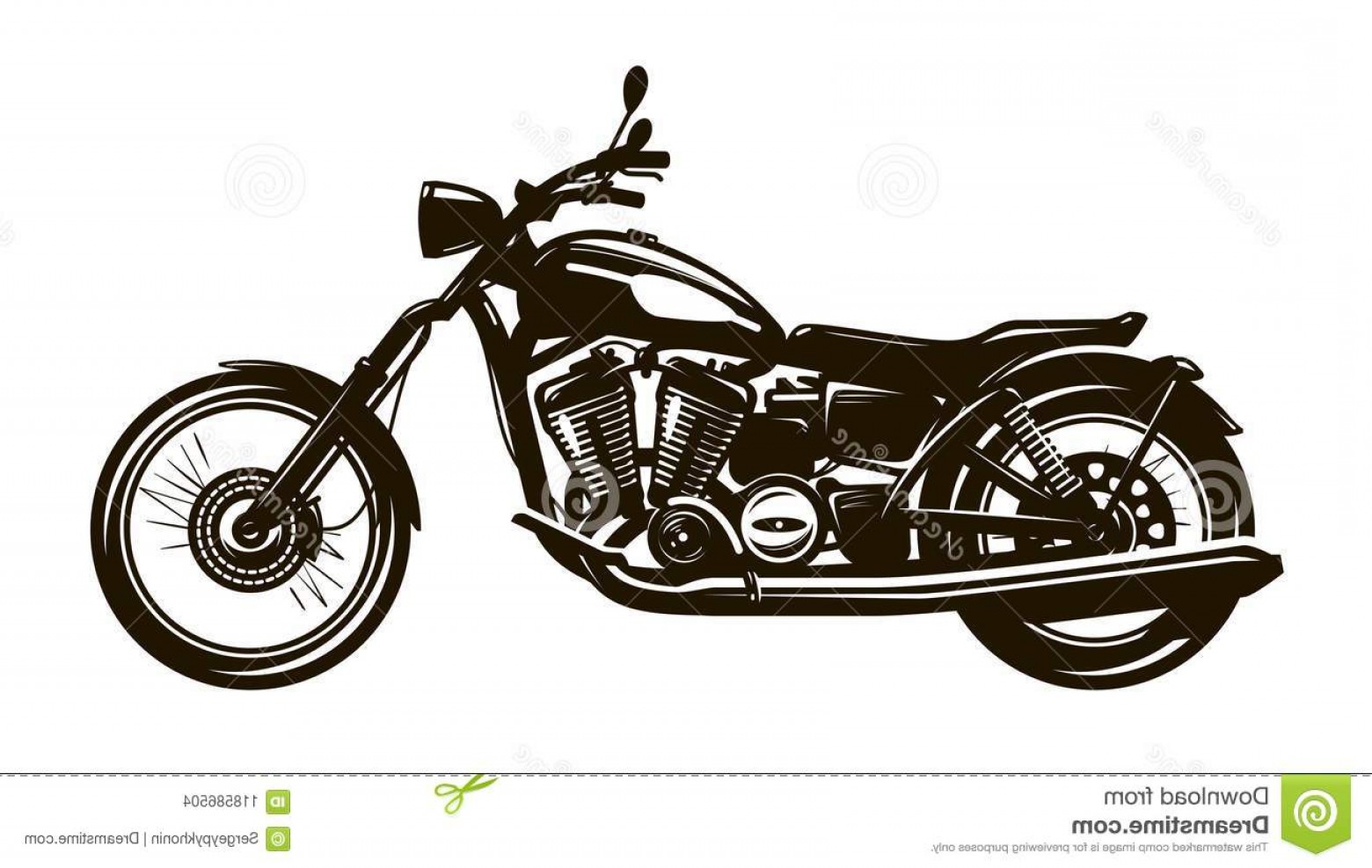 1560x987 Retro Motorcycle Silhouette Vector Illustration Retro Motorcycle