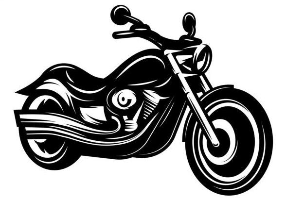588x412 Motorcycle Silhouette Design Vector Free Download