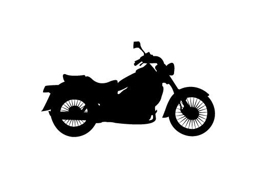500x350 Free Motorbike Silhouette Vector