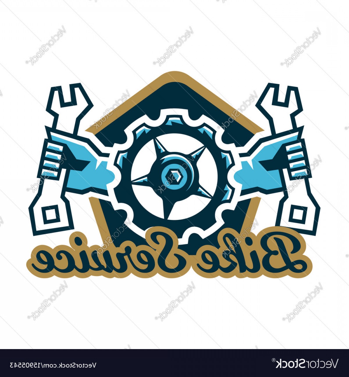1200x1296 Logo Bike Service A Bicycle Sprocket And Hand Vector Soidergi