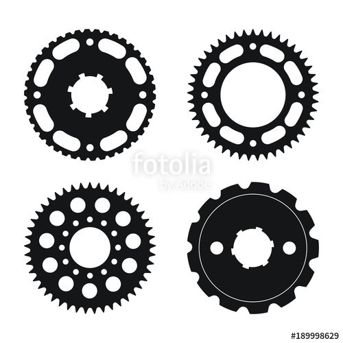500x500 Motorcycle Sprocket Set Stock Image And Royalty Free Vector
