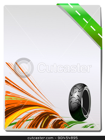 348x464 Motorcycle Tire Stock Vector