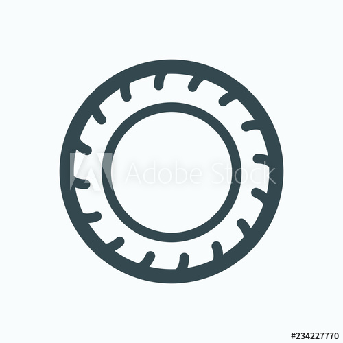 500x500 Motorcycle Tire Vector Icon