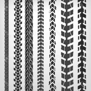 300x300 Photostock Vector Motorcycle Tire Tracks Vector Illustration