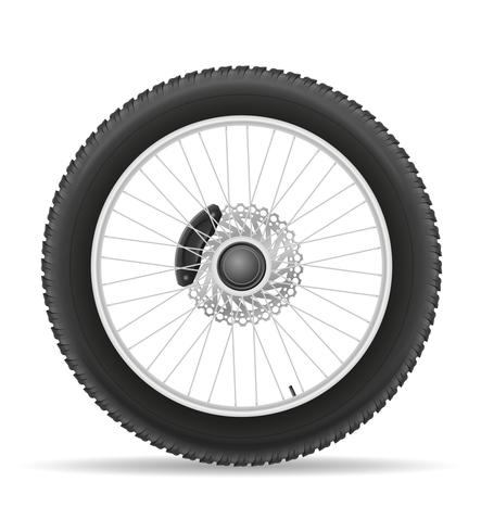 443x490 Motorcycle Wheel Tire From The Disk Vector Illustration