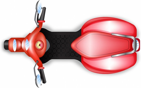 600x375 Scooter Top View Free Vector In Adobe Illustrator