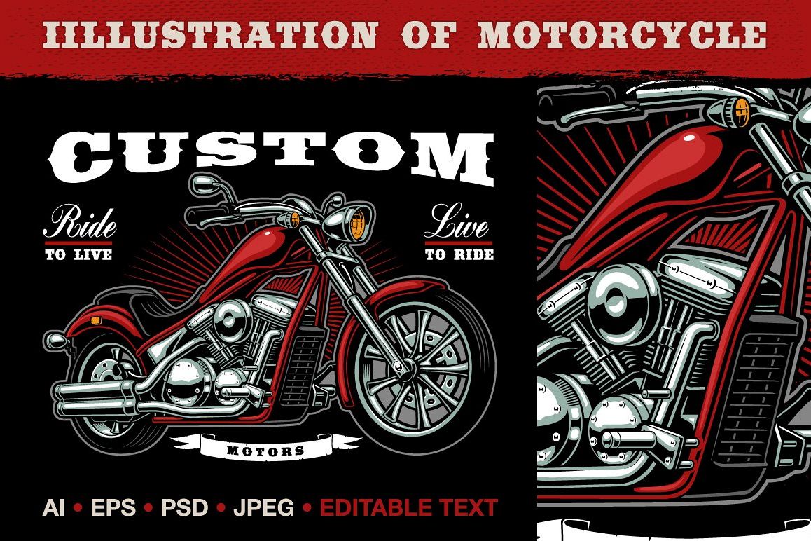 1158x772 Motorcycle Vector Design
