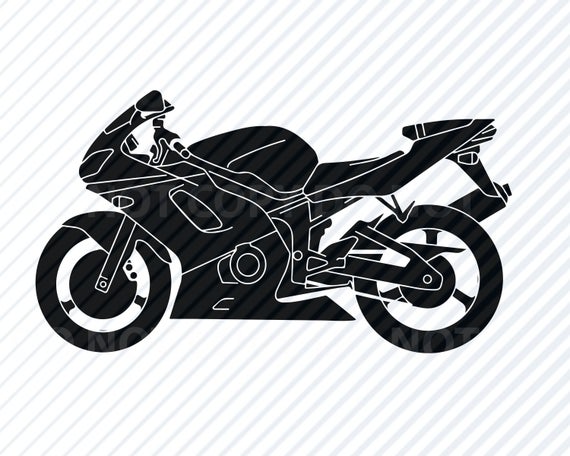570x456 Motorcycle Vector Images Silhouette Clipart Cutting Etsy