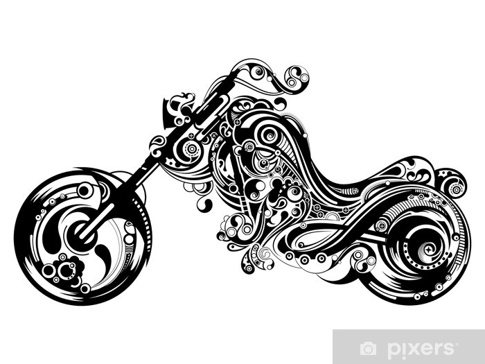 700x525 Motorcycle Vector Oriental Sticker We Live To Change