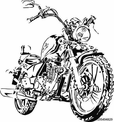 Motorcycle Vector Art
