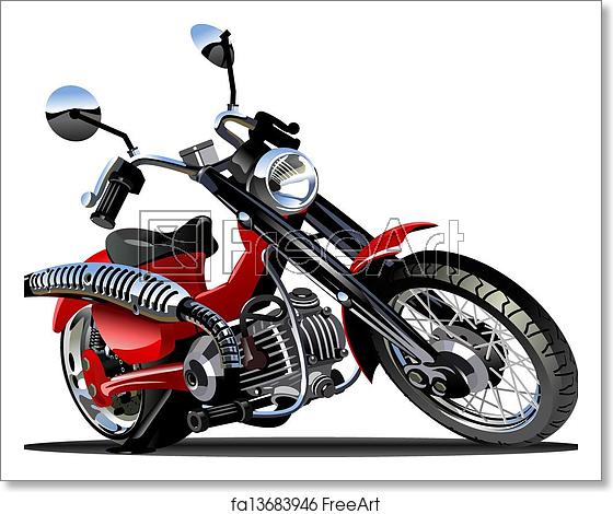 560x470 Free Art Print Of Vector Cartoon Motorcycle Vector Cartoon