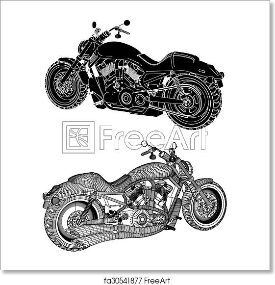 561x581 Free Art Print Of Motorcycle Silhouette Vector Motorcycle Vector