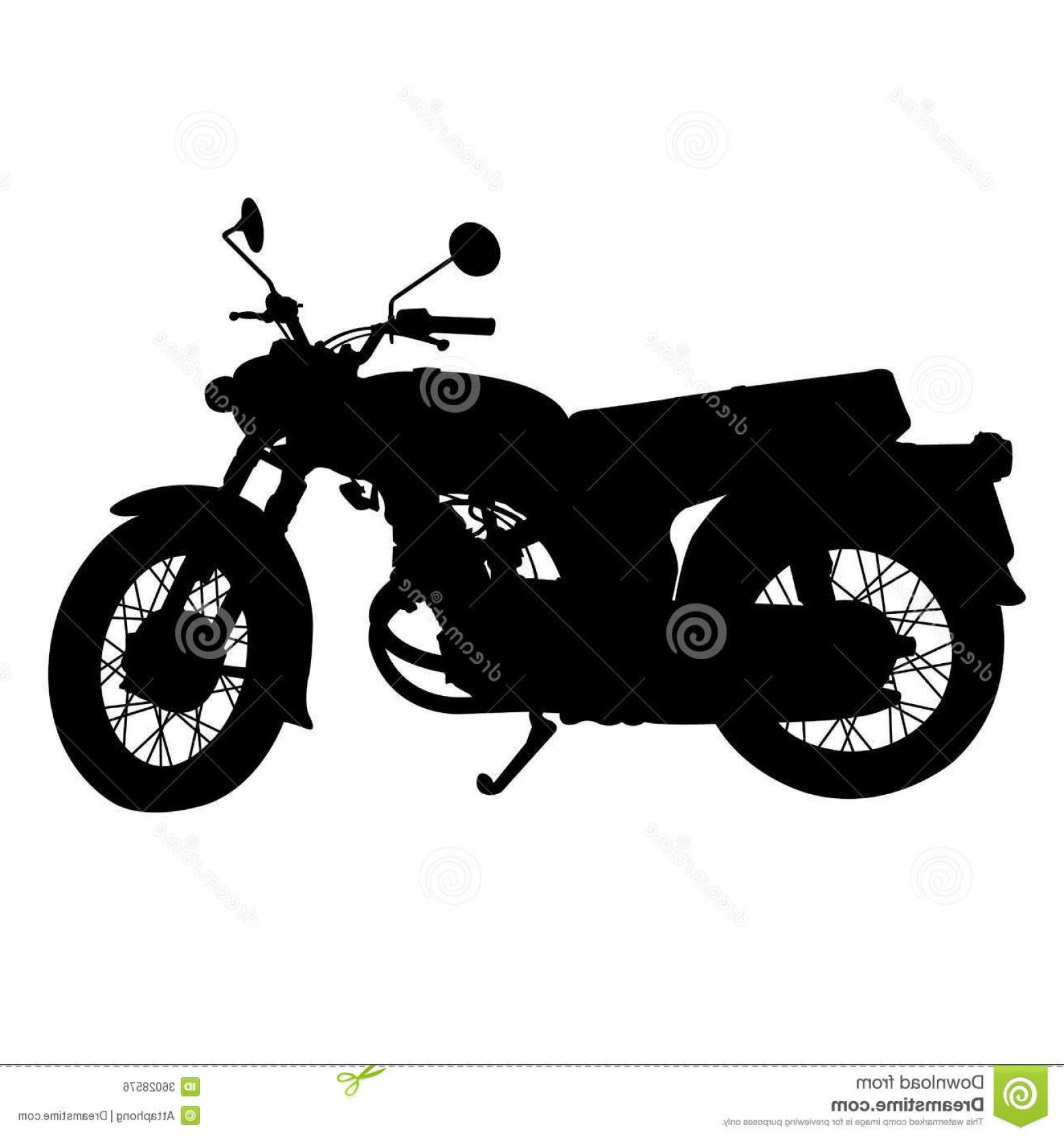 1560x1668 Royalty Free Stock Image Silhouette Vintage Motorcycle Vector