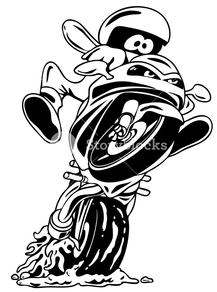 745x1000 Sportbike Motorcycle Vector Cartoon Illustration Royalty Free