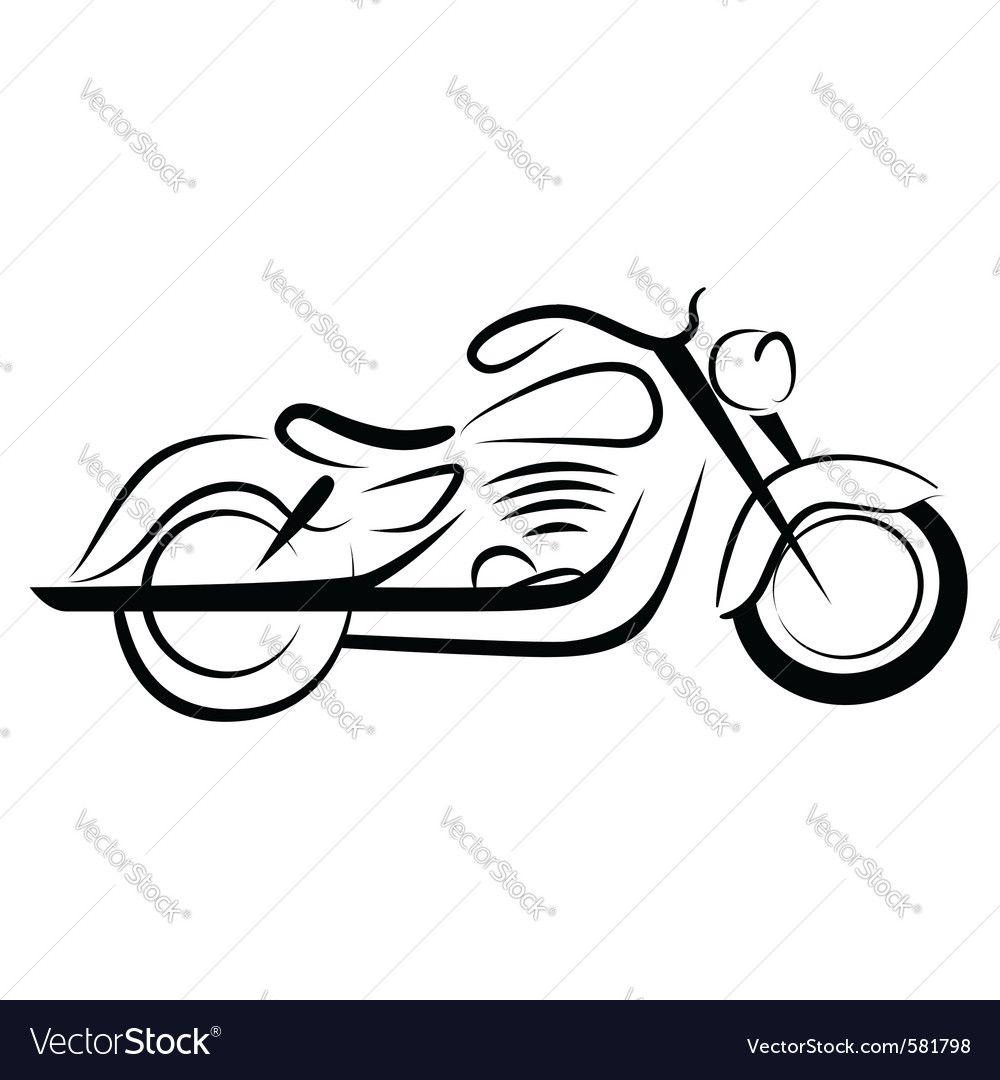 1000x1080 Chopper Motorcycle Vector Image