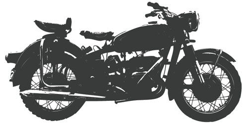 500x259 Free Vintage Motorcycle Vector Free Vector Graphics