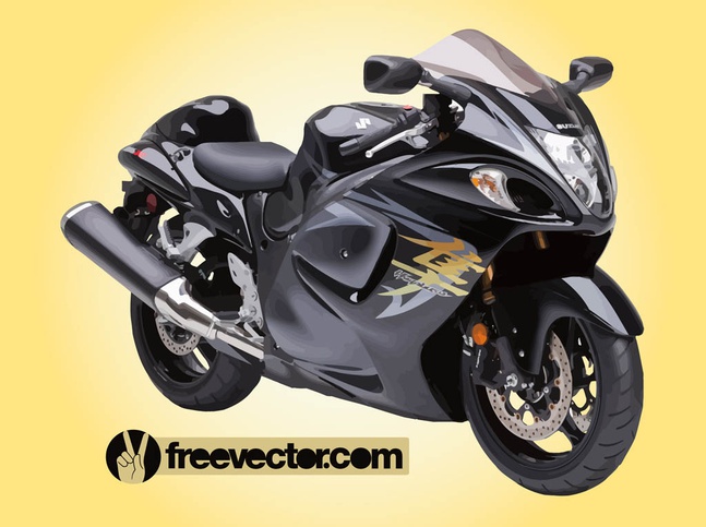 647x483 Suzuki Hayabusa Motorcycle Vector For Free Download Free Vector