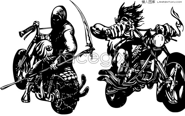 600x376 Illustration Vector Motorcycle Rider Ghost Over Millions