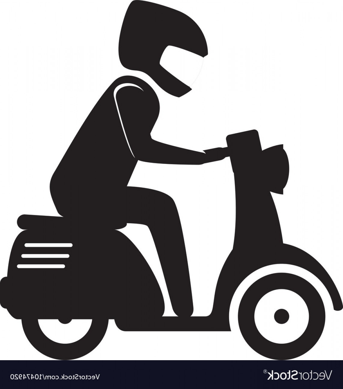 1142x1296 Man Riding Scooter Motorcycle Vector Hoodamathrun